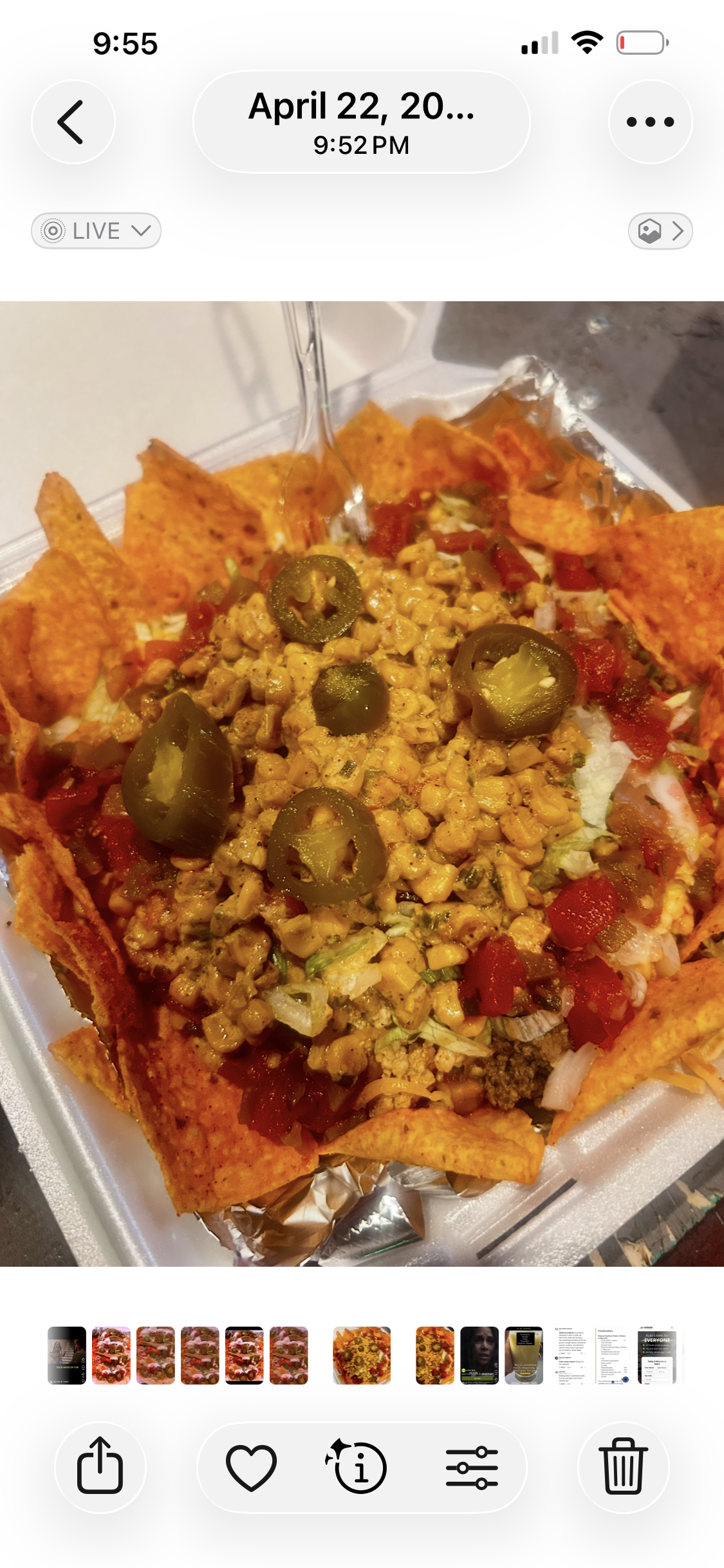 A loaded plate fresh out of the kitchen
